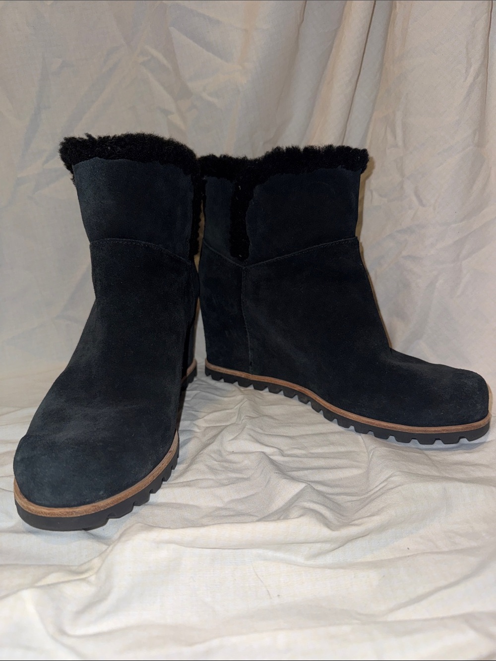Ugg Marte Waterproof Suede Wedge Bootie 8